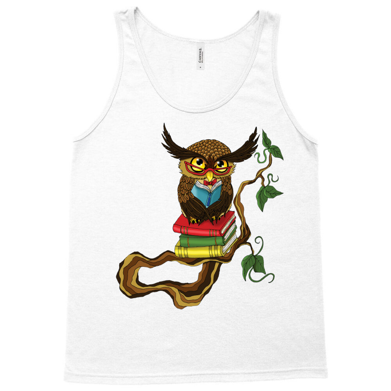 Mr Books Owl Trending Tank Top by zekrinatorer | Artistshot