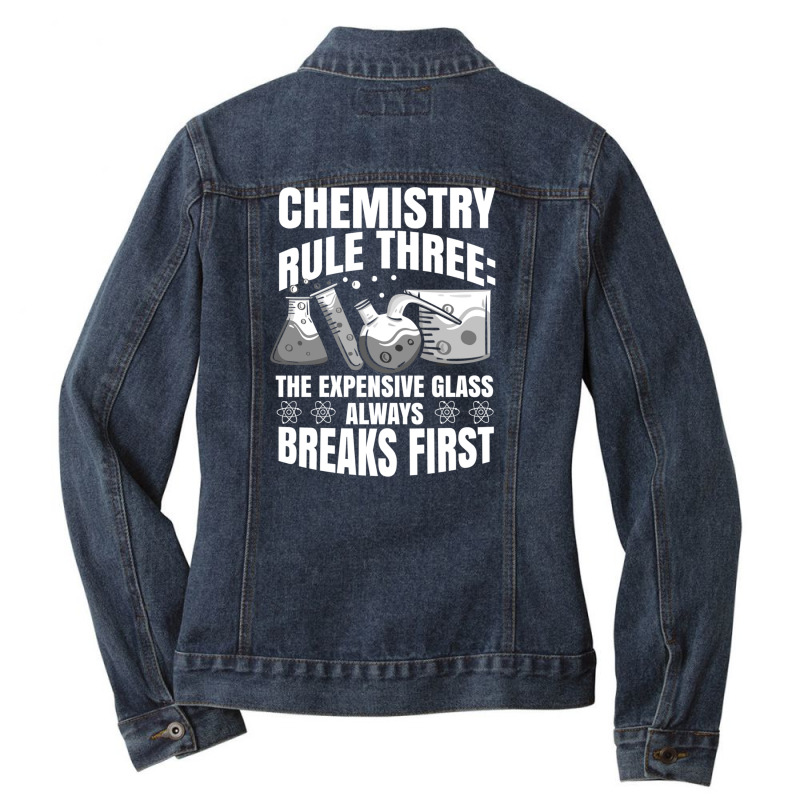 Chemistry Periodic Table Molecule Atom (3) Ladies Denim Jacket by ChuArt. | Artistshot