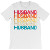 Husband Retro Vintage Sunset Distressed Typography T-shirt | Artistshot