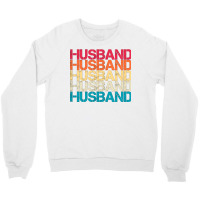 Husband Retro Vintage Sunset Distressed Typography Crewneck Sweatshirt | Artistshot