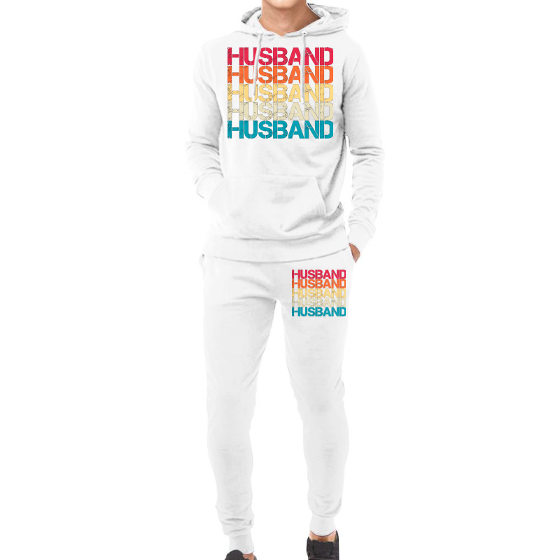 Husband Retro Vintage Sunset Distressed Typography Hoodie & Jogger set by soyefkettieu | Artistshot