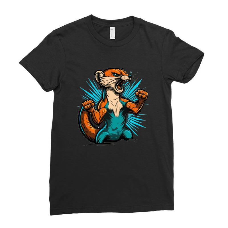 Weasel Angry Ladies Fitted T-Shirt by Tobiasoey18 | Artistshot