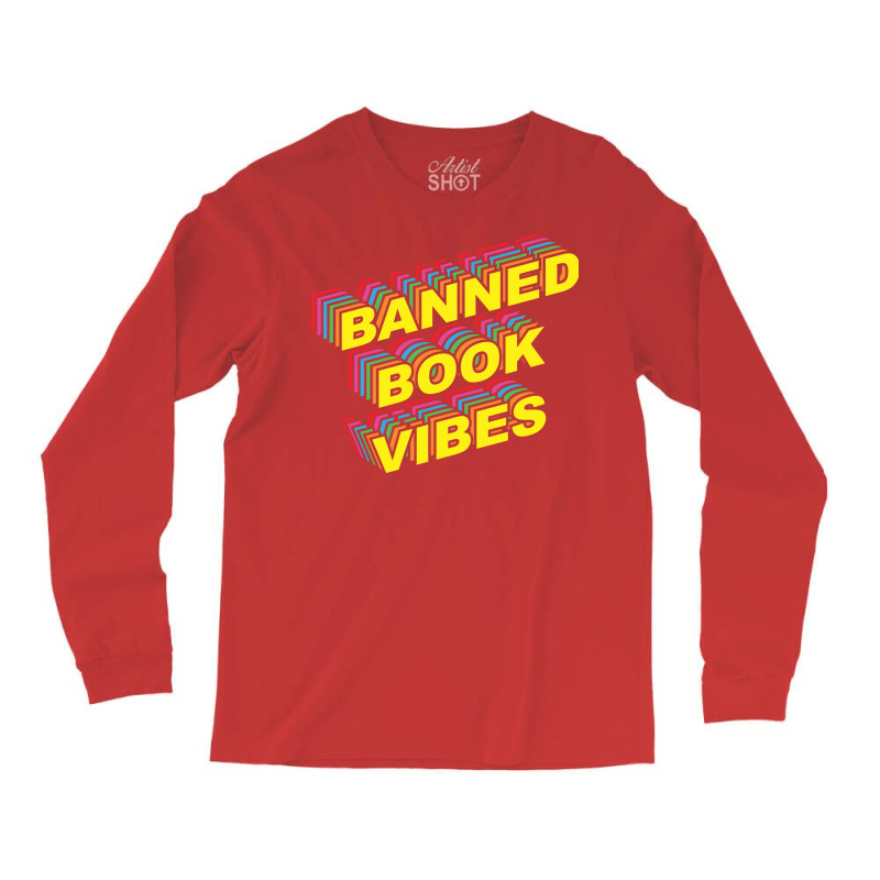 Banned Book Vibes Vintage Rainbow Funny Long Sleeve Shirts by alheklupsm | Artistshot