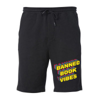 Banned Book Vibes Vintage Rainbow Funny Fleece Short | Artistshot