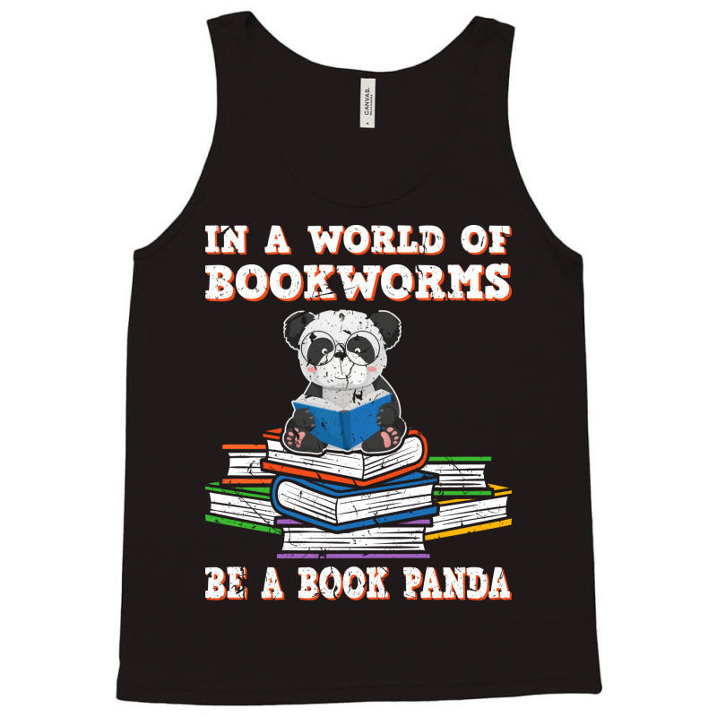 Bookworm Funny Reading Book Panda Reader Stars Tank Top by alheklupsm | Artistshot