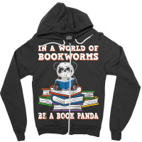 Bookworm Funny Reading Book Panda Reader Stars Zipper Hoodie | Artistshot