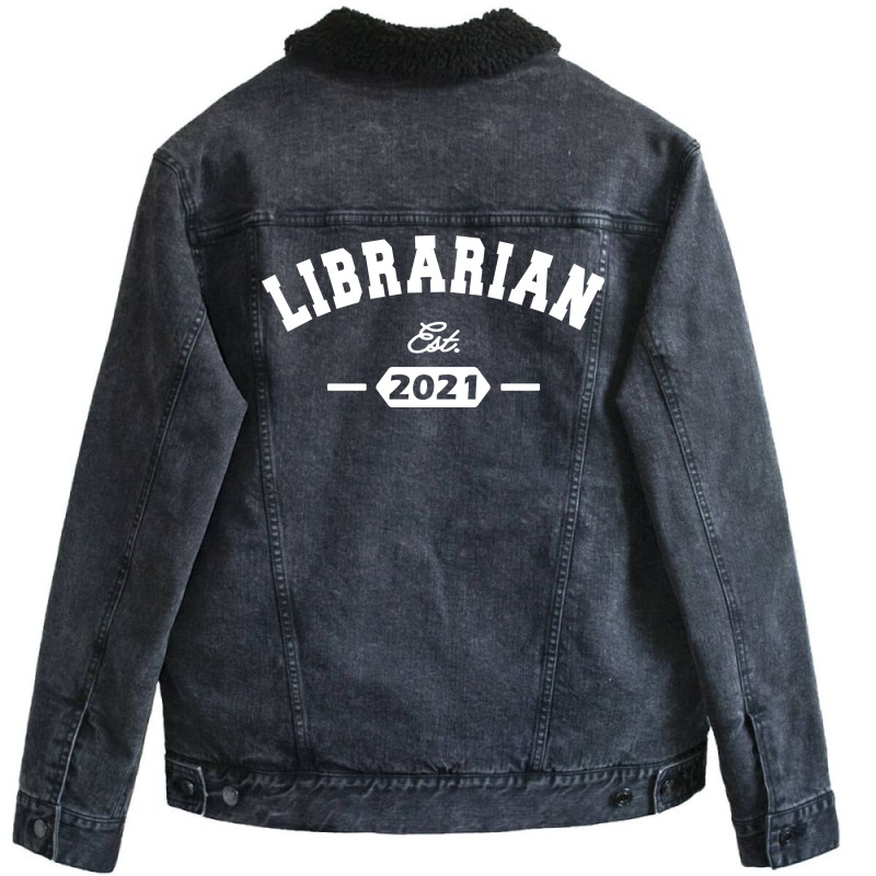 Librarian Est 2021 Hipster Unisex Sherpa-lined Denim Jacket | Artistshot