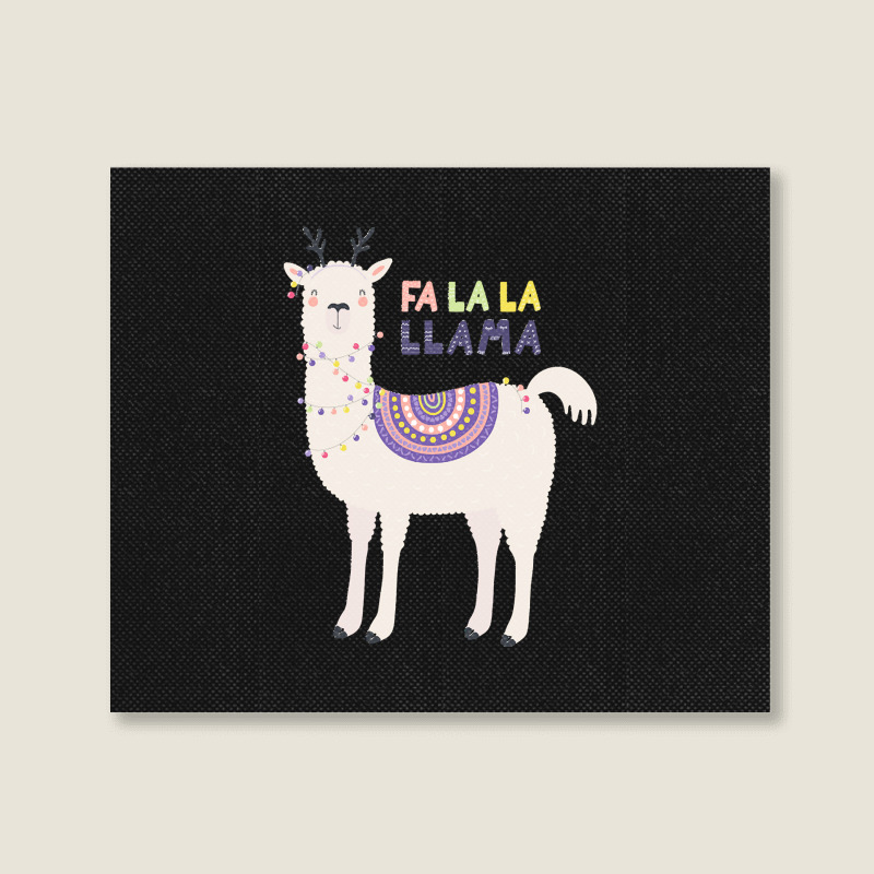 Llama T  Shirt Fa La La L L A M A T  Shirt Landscape Canvas Print | Artistshot