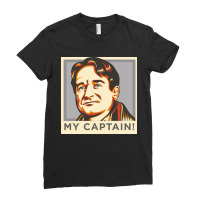 My Captain! Dead Poets Society Ladies Fitted T-shirt | Artistshot