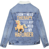 Haflinger Horse Gift For Horses Riding   Riders On Unisex Sherpa-lined Denim Jacket | Artistshot