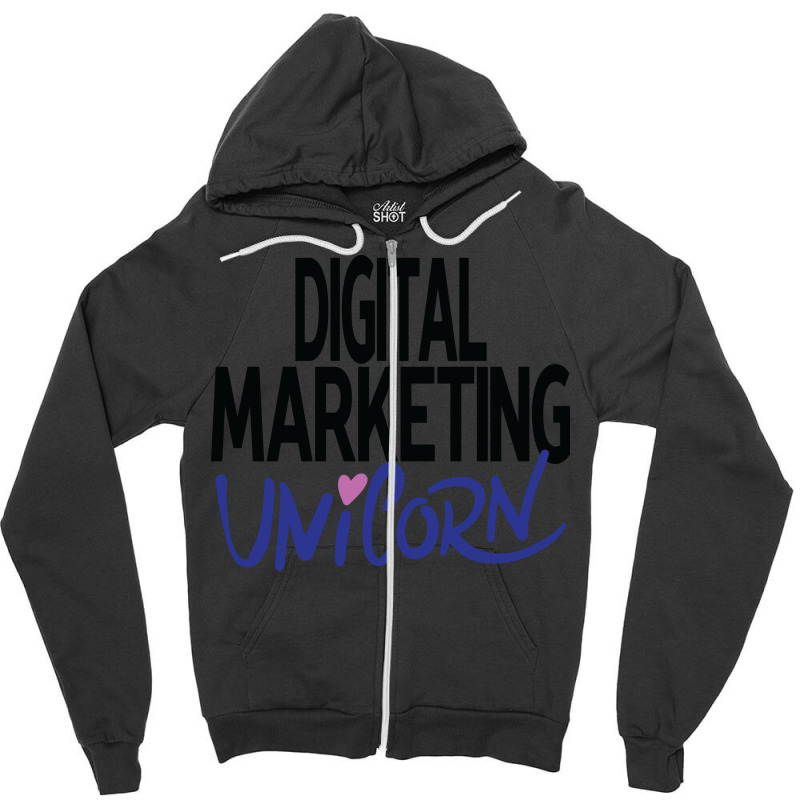 Digital Marketing Unicorn Nature Zipper Hoodie | Artistshot