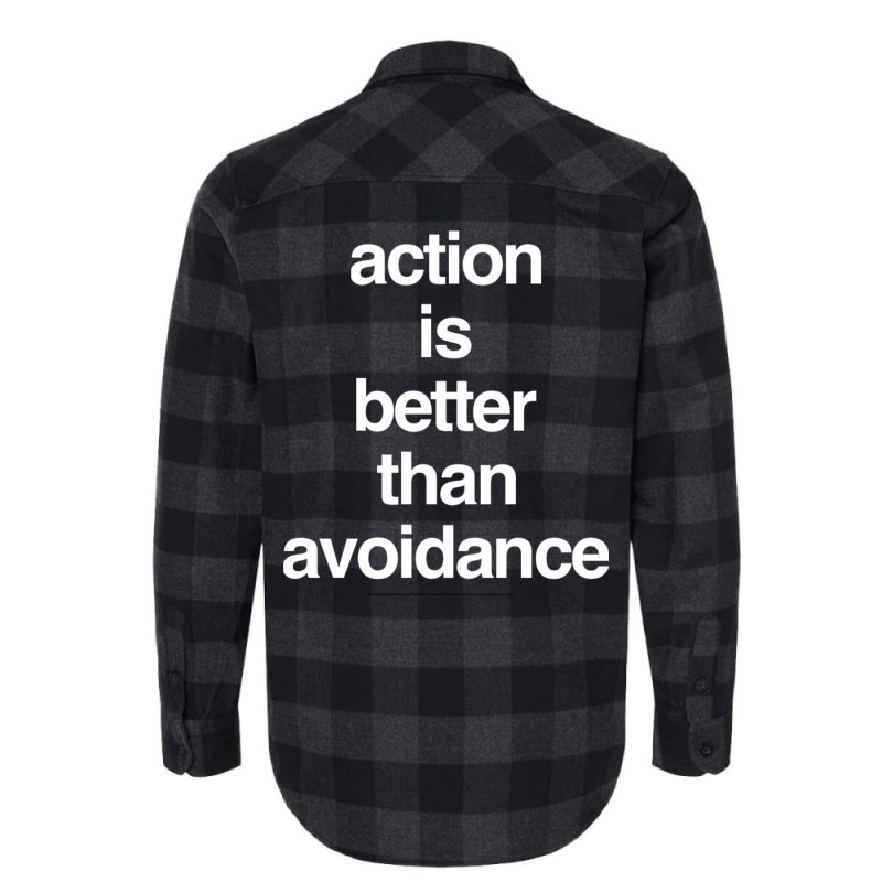 Action Is Better Than Avoidance Hipster Flannel Shirt | Artistshot