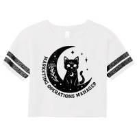 Marketing Operations Manager Magical Cat On Moon D Scorecard Crop Tee | Artistshot