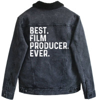 Best Film Producer Ever Aesthetic Unisex Sherpa-lined Denim Jacket | Artistshot