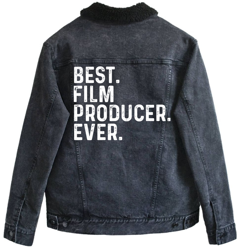 Best Film Producer Ever Aesthetic Unisex Sherpa-Lined Denim Jacket by palokalgeau | Artistshot