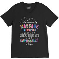 An Awesome Massage Therapist Gift Idea Impossible V-neck Tee | Artistshot