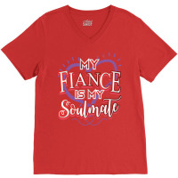 Fiance Soulmate Valentine Hipster V-neck Tee | Artistshot