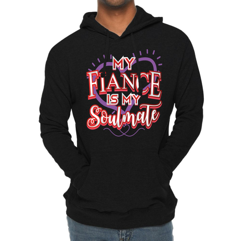 Fiance Soulmate Valentine Hipster Lightweight Hoodie by tejecirvllq | Artistshot