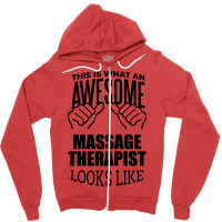 Massage Therapist Blue Zipper Hoodie | Artistshot