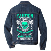 My Wife Will Always Be My Beautiful Angel Funny Men Denim Jacket | Artistshot