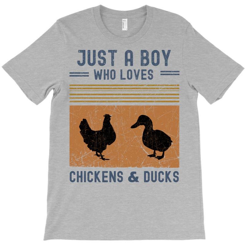 Just A Boy Who Loves Chickens And Ducks Retro Vint T-shirt | Artistshot