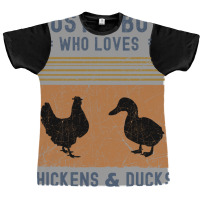 Just A Boy Who Loves Chickens And Ducks Retro Vint Graphic T-shirt | Artistshot