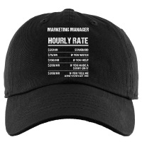 Marketing Manager Hourly Rate Funny Birthday Gift Kids Cap | Artistshot