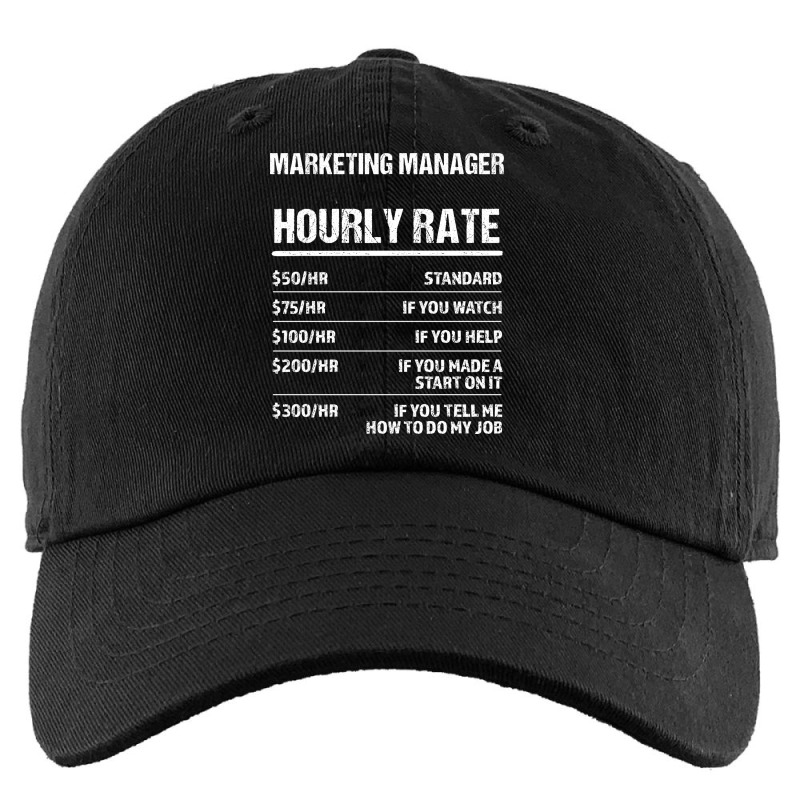 Marketing Manager Hourly Rate Funny Birthday Gift Kids Cap by yuuseisoujaar | Artistshot