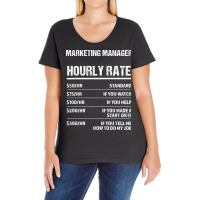 Marketing Manager Hourly Rate Funny Birthday Gift Ladies Curvy T-shirt | Artistshot