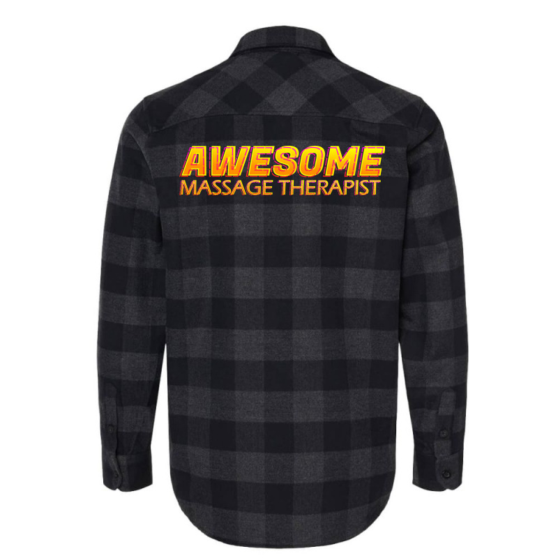 Awesome Massage Therapist Neon Text Sign Typograph Flannel Shirt by gawuanafulz | Artistshot