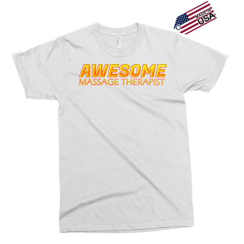 Awesome Massage Therapist Neon Text Sign Typograph Exclusive T-shirt by gawuanafulz | Artistshot