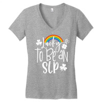 Lucky To Be An Slp St Patricks Day Speech Language Women's V-neck T-shirt | Artistshot