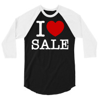 I Heart Love Sale Girl 3/4 Sleeve Shirt | Artistshot