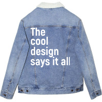 The Cool Design Says It All 70s Unisex Sherpa-lined Denim Jacket | Artistshot