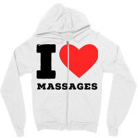 I Love Massage Cool Zipper Hoodie | Artistshot