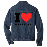 I Love Massage Cool Men Denim Jacket | Artistshot