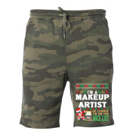 Makeup Artist  Ugly Christmas Makeup Artist Gift T Fleece Short | Artistshot