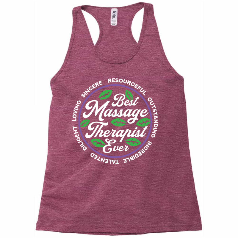 Best Massage Therapist Physical Therapy Blue Racerback Tank by obattawelilej | Artistshot