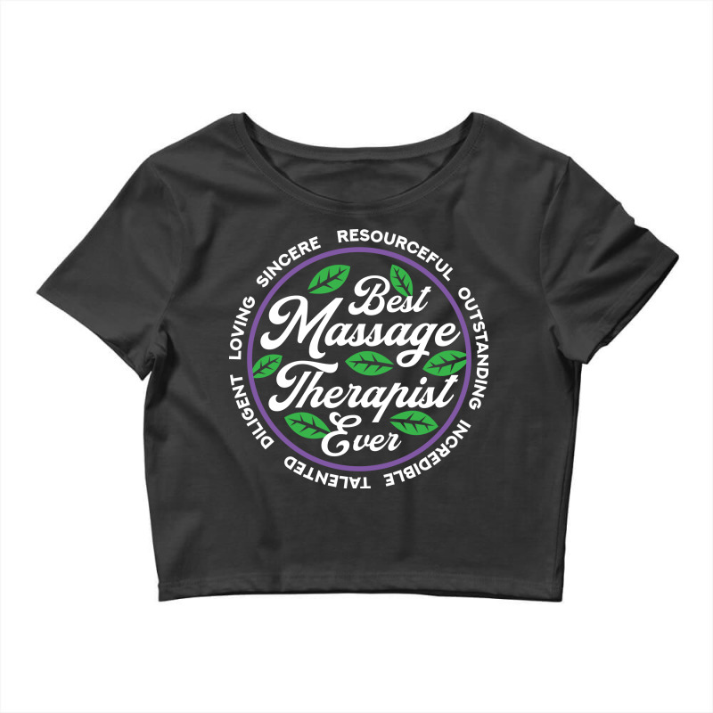 Best Massage Therapist Physical Therapy Blue Crop Top by obattawelilej | Artistshot