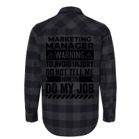 Marketing Manager Warning Vintage Flannel Shirt | Artistshot