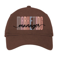 Marketing Manager Tall Font Contrast On White Desi Adjustable Cap | Artistshot