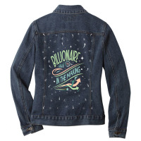 Hard Working Gift Ladies Denim Jacket | Artistshot