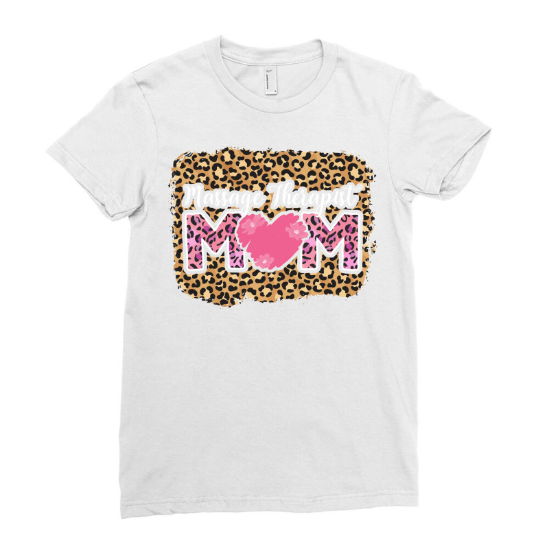 Cute Massage Therapist Mom Leopard 80s Ladies Fitted T-Shirt by hanesdiuza4 | Artistshot