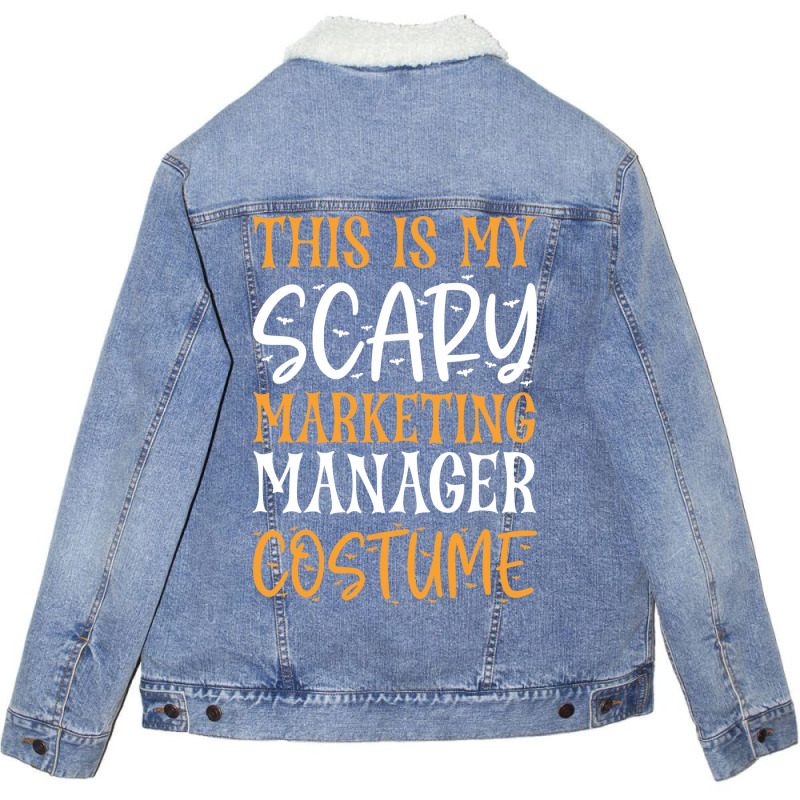 This Is My Scary Marketing Manager Costume Tumblr Unisex Sherpa-Lined Denim Jacket by daquisfaillac | Artistshot