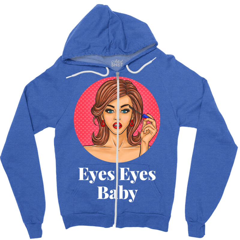 Eye Makeup Aesthetic Zipper Hoodie | Artistshot