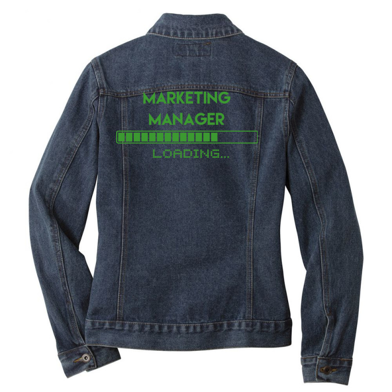 Marketing Manager Loading Summer Ladies Denim Jacket by mpembadecruw | Artistshot