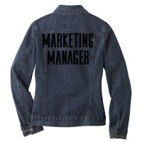 Marketing Manager Yellow Ladies Denim Jacket | Artistshot