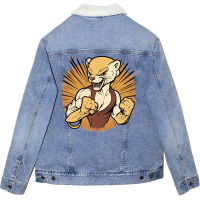 Weasel Master Angry Unisex Sherpa-lined Denim Jacket | Artistshot