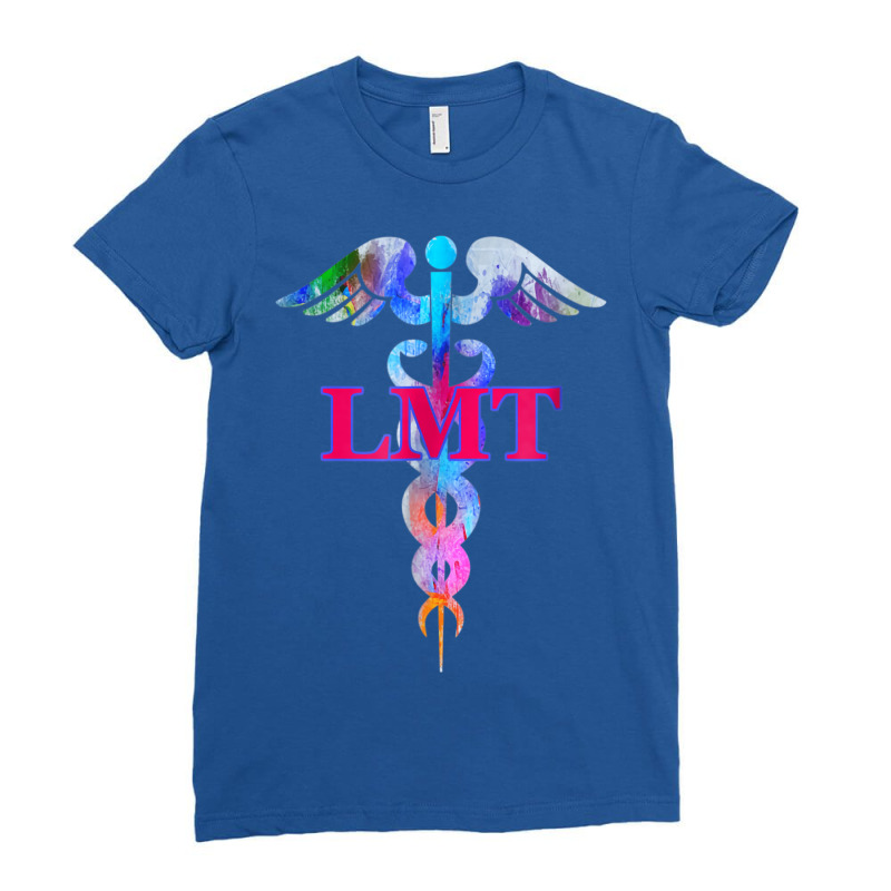 Lmt Licensed Massage Therapist Caduceus Love Ladies Fitted T-Shirt by tabithyburnb | Artistshot