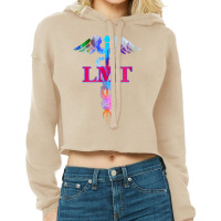 Lmt Licensed Massage Therapist Caduceus Love Cropped Hoodie | Artistshot